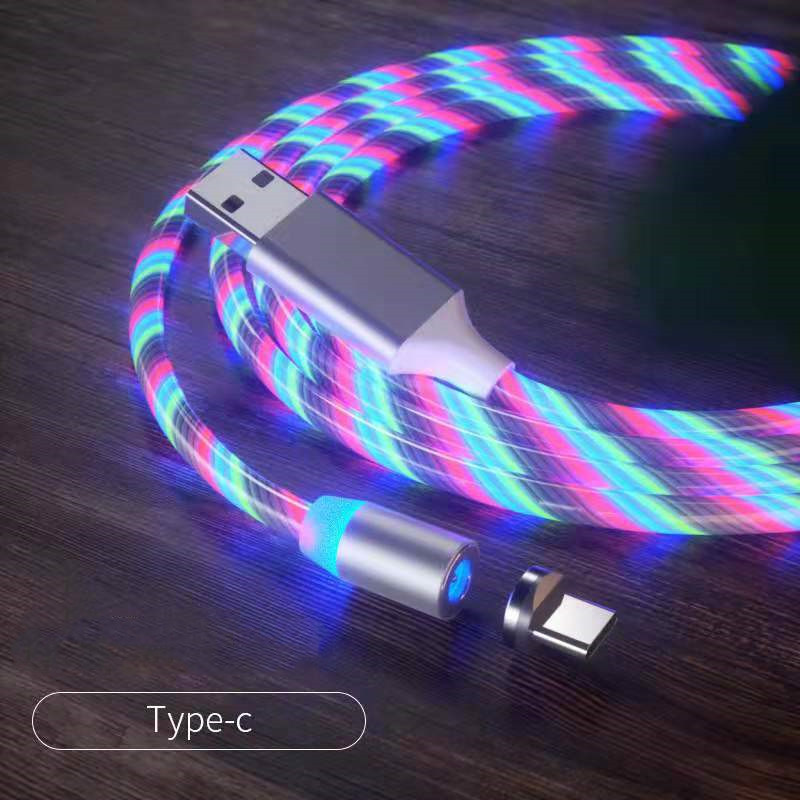 Magnetic Charging Cable Streamer Fast Charging Cable Lighting Micro USB Cable LED Magnet Charger Type-C Cable – Bild 8