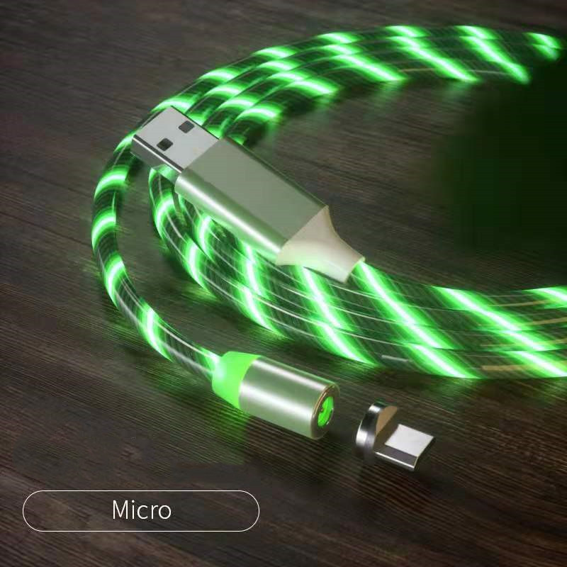 Magnetic Charging Cable Streamer Fast Charging Cable Lighting Micro USB Cable LED Magnet Charger Type-C Cable – Bild 10