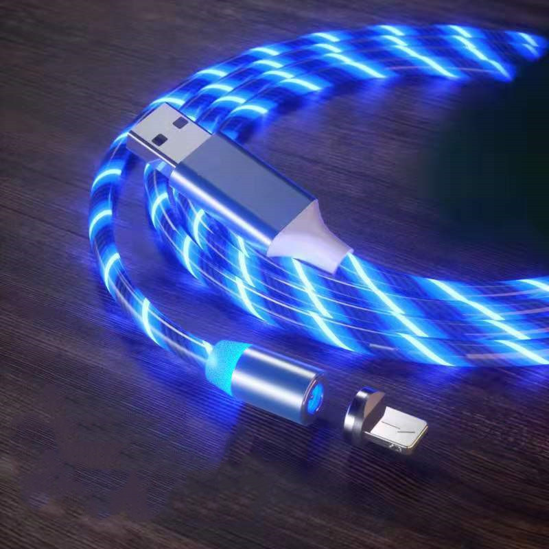 Magnetic Charging Cable Streamer Fast Charging Cable Lighting Micro USB Cable LED Magnet Charger Type-C Cable – Bild 4