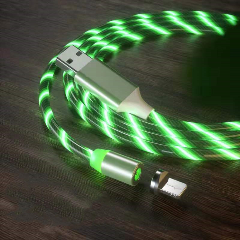 Magnetic Charging Cable Streamer Fast Charging Cable Lighting Micro USB Cable LED Magnet Charger Type-C Cable – Bild 9